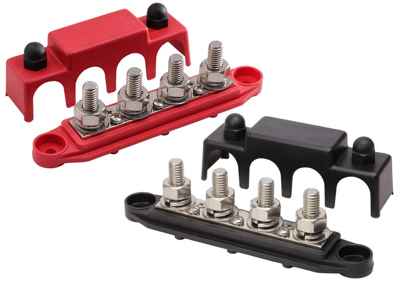 Fastronix Solutions Fastronix 3/8" 4 Stud Power and Ground Distribution Block with Cover - Image 1